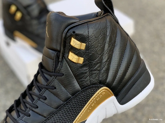 Rep Metallic Jordan Black Gold-White AO6068-007 Retro 12 Air 'Reptile' 0717